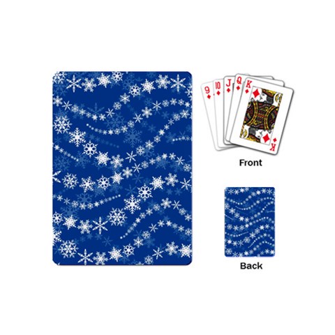 Snowflakes Winter Background Playing Cards Single Design (Mini) from ArtsNow.com Back