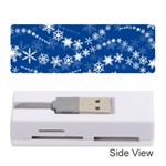 Snowflakes Winter Background Memory Card Reader (Stick)