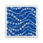 Snowflakes Winter Background Memory Card Reader (Square)