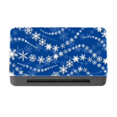 Snowflakes Winter Background Memory Card Reader with CF from ArtsNow.com Front