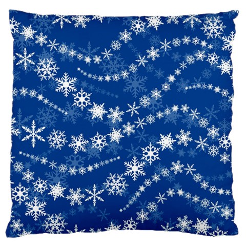 Snowflakes Winter Background Large Cushion Case (One Side) from ArtsNow.com Front
