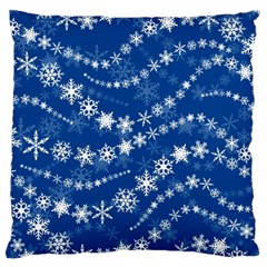 Snowflakes Winter Background Large Cushion Case (Two Sides) from ArtsNow.com Back