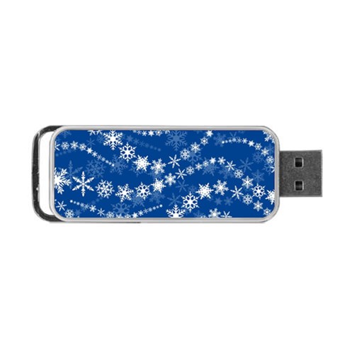 Snowflakes Winter Background Portable USB Flash (One Side) from ArtsNow.com Front