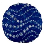 Snowflakes Winter Background Large 18  Premium Round Cushions