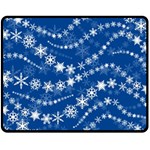 Snowflakes Winter Background Two Sides Fleece Blanket (Medium)