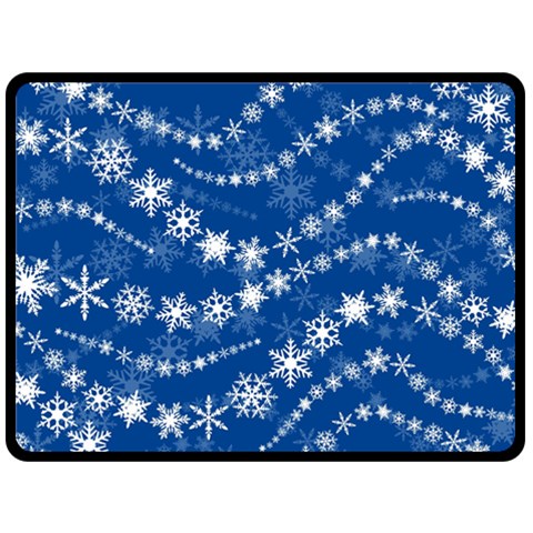 Snowflakes Winter Background Two Sides Fleece Blanket (Large) from ArtsNow.com 80 x60  Blanket Front