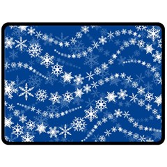 Snowflakes Winter Background Two Sides Fleece Blanket (Large) from ArtsNow.com 80 x60  Blanket Back