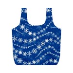 Snowflakes Winter Background Full Print Recycle Bag (M)