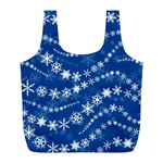 Snowflakes Winter Background Full Print Recycle Bag (L)