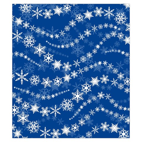 Snowflakes Winter Background Drawstring Pouch (Small) from ArtsNow.com Back