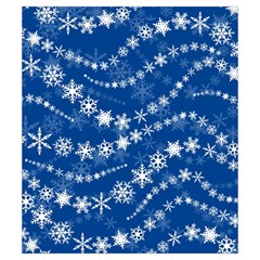 Snowflakes Winter Background Drawstring Pouch (Small) from ArtsNow.com Back