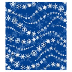 Snowflakes Winter Background Drawstring Pouch (Medium) from ArtsNow.com Back