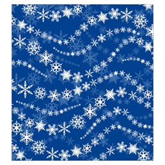 Snowflakes Winter Background Drawstring Pouch (Large) from ArtsNow.com Back