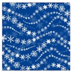 Snowflakes Winter Background Square Satin Scarf (36  x 36 )