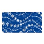 Snowflakes Winter Background Satin Shawl 45  x 80 