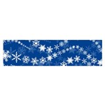 Snowflakes Winter Background Oblong Satin Scarf (16  x 60 )