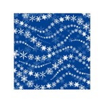 Snowflakes Winter Background Square Satin Scarf (30  x 30 )