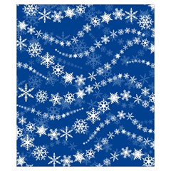 Snowflakes Winter Background Drawstring Pouch (XS) from ArtsNow.com Back