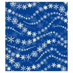Snowflakes Winter Background Drawstring Pouch (2XL) from ArtsNow.com Front
