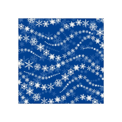 Snowflakes Winter Background Square Tapestry (Small) from ArtsNow.com Front