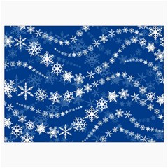 Snowflakes Winter Background Roll Up Canvas Pencil Holder (M) from ArtsNow.com Front