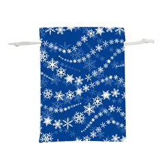 Snowflakes Winter Background Lightweight Drawstring Pouch (S) from ArtsNow.com Back