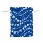 Snowflakes Winter Background Lightweight Drawstring Pouch (M)