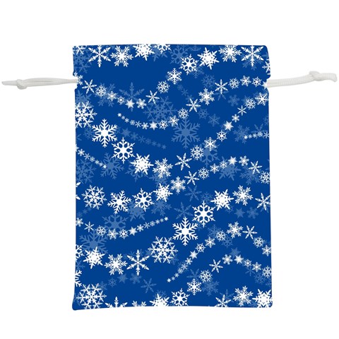 Snowflakes Winter Background Lightweight Drawstring Pouch (XL) from ArtsNow.com Front