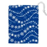Snowflakes Winter Background Drawstring Pouch (4XL)