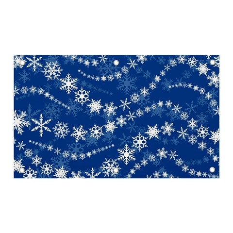 Snowflakes Winter Background Banner and Sign 5  x 3  from ArtsNow.com Front