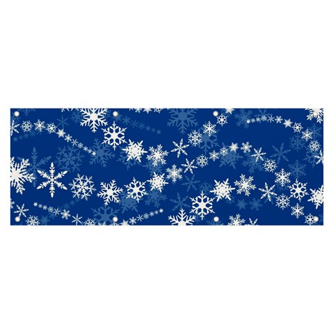 Snowflakes Winter Background Banner and Sign 8  x 3  from ArtsNow.com Front