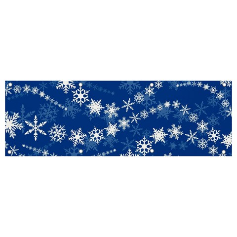 Snowflakes Winter Background Banner and Sign 9  x 3  from ArtsNow.com Front