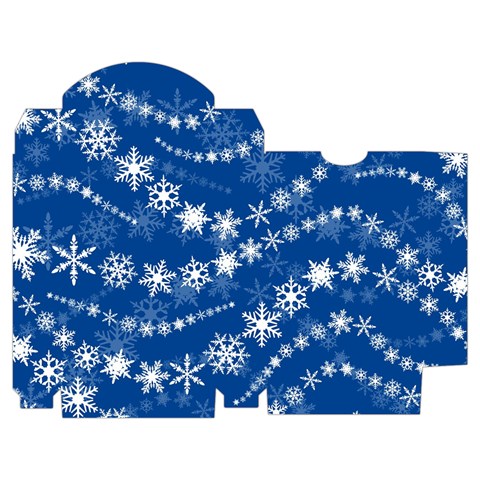 Snowflakes Winter Background Playing Cards Single Design (Rectangle) with Custom Box from ArtsNow.com Poker Box