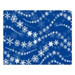 Snowflakes Winter Background Premium Plush Fleece Blanket (Large)