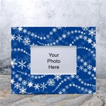 Snowflakes Winter Background White Tabletop Photo Frame 4 x6 
