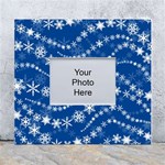 Snowflakes Winter Background White Wall Photo Frame 5  x 7 