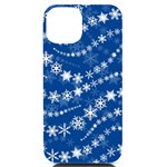 Snowflakes Winter Background iPhone 14 Black UV Print Case