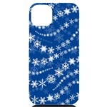 Snowflakes Winter Background iPhone 14 Plus Black UV Print Case