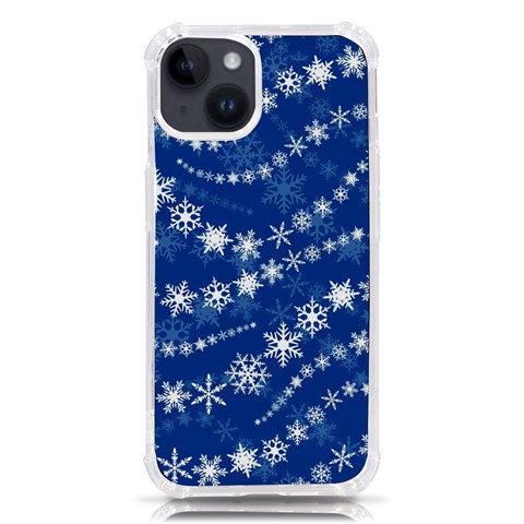 Snowflakes Winter Background iPhone 14 TPU UV Print Case from ArtsNow.com Front