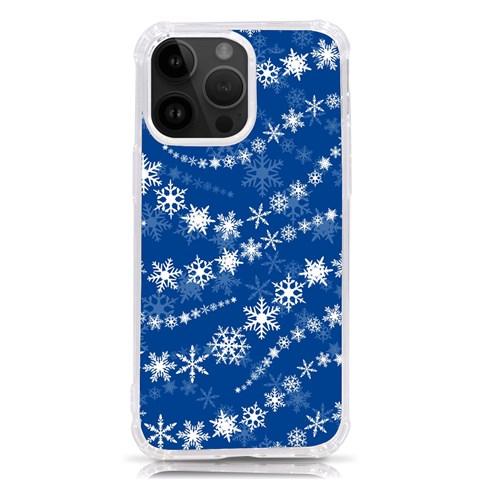 Snowflakes Winter Background iPhone 14 Pro Max TPU UV Print Case from ArtsNow.com Front
