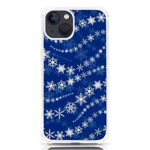 Snowflakes Winter Background iPhone 13 TPU UV Print Case from ArtsNow.com Front