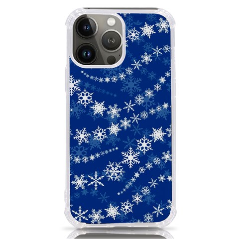Snowflakes Winter Background iPhone 13 Pro Max TPU UV Print Case from ArtsNow.com Front