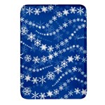 Snowflakes Winter Background Rectangular Glass Fridge Magnet (4 pack)