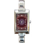 Art Pattern Design Rectangle Italian Charm Watch