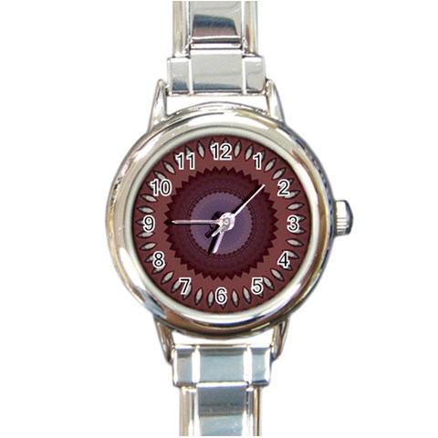 Art Pattern Design Round Italian Charm Watch from ArtsNow.com Front