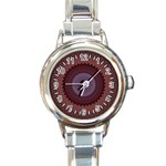 Art Pattern Design Round Italian Charm Watch
