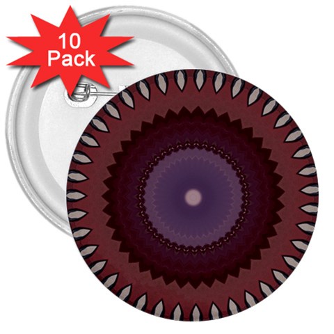 Art Pattern Design 3  Buttons (10 pack)  from ArtsNow.com Front