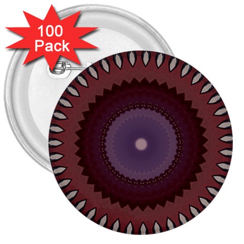Art Pattern Design 3  Buttons (100 pack)  from ArtsNow.com Front