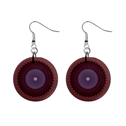 Art Pattern Design Mini Button Earrings from ArtsNow.com Front