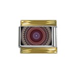 Art Pattern Design Gold Trim Italian Charm (9mm)